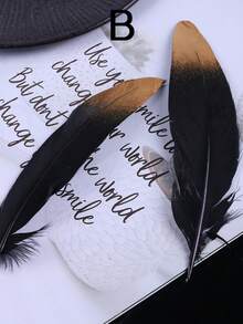 10Pcs 6-8inch Artificial Golded Silver Goose Feather DIY Women's Feather Headwear Clothing Accessories Handwork Party Home Decor - Multicolor - View 4