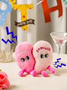 PETSIN Đồ chơi cho thú cưng bằng chất liệu polyester, hình trái tim màu hồng dễ thương, có tiếng kêu, thích hợp cho mèo, chó, sử dụng hàng ngày, chụp ảnh cưới, trang trí và làm quà tặng ngày Valentine, dành cho thú cưng nhỏ/vừa. - Nhiều màu - Xem 3