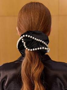 MOTF PREMIUM 香槟色仿丝绸发圈 - 黑色 - 查看 5