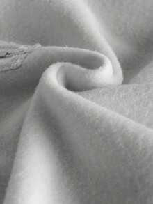 GlowEve CURVE 女士针织金色拉链装饰连帽卫衣连衣裙，法式休闲日常通勤时尚，法式优雅街头复古百搭假日商务米色/象牙色长袖连衣裙，秋冬款 - 灰色 - 查看 3