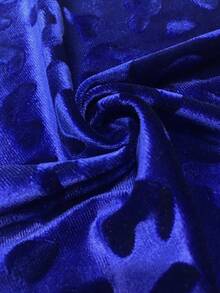 Cravure 大码女式亮面金线修身长款优雅连衣裙 大码晚礼服 皇家蓝优雅连衣裙 女士曲线正式晚礼服 奢华女士连衣裙 曲线蓝色连衣裙 - 寶藍色 - 查看 7