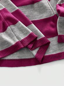 ROMWE MEN Academia 男士休闲条纹圆领毛衣，秋冬季