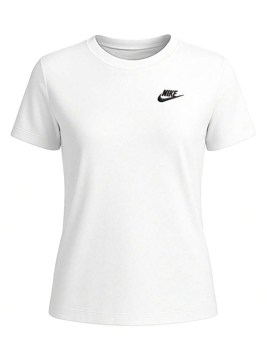 Nike Club Women's T-Shirt White - White/Black - View 1