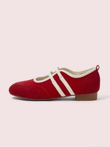 CUCCOO DOLLMOD Women's Casual Versatile Fashion Shoes For Christmas - Red - View 7