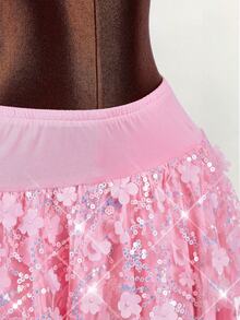 Amplova 2026 Early Spring New Asymmetrical Hem Sequin Women Skirt - Multicolor - View 7