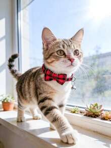 PETSIN 1 Pet Bow Tie Heart Collar Adjustable Neck Circumference Cat Collar Dog Collar Pet Supplies - Multicolor - View 12