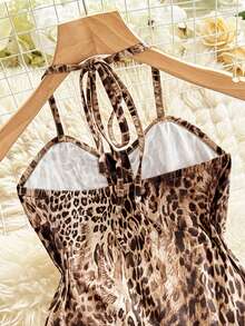 INAWLY Áo hai dây nữ họa tiết da báo, kiểu dáng thường ngày. - Nhiều màu - Xem 6