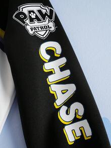 SHEIN | PAW Patrol 2 Stücke/Set Jungen Cartoon Welpen Verfolgung Muster Strick Rundhals Loose Kontrast Farbe Sweatshirt und Jogginghose Set, Herbst/Winter