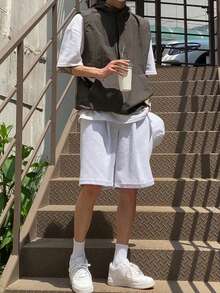 DAZY Men's Grey Hooded Drawstring Hem Jacket And Coat, Spring/Summer - Grey - View 5