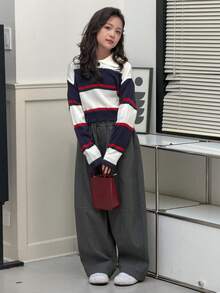 Dazy Kids Tween Girls Turtleneck Striped Sweater, Fall