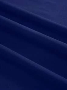 SHEIN Manfinity Dauomo Áo thun nam tay ngắn dáng ôm, màu trơn, đơn giản, thích hợp mặc hàng ngày đi làm, mùa hè. - Màu xanh lam - Xem 6