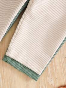 SHEIN Vintaside Kids Baby Girls' Fashion Corduroy Bow Pants, Casual Trousers For Spring, Autumn & Winter - Multicolor - View 5