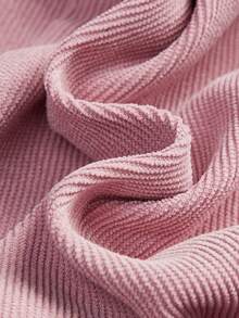 SHEIN 少女休闲复古灯芯绒宽松长裤，秋冬季 - 粉色 - 查看 5