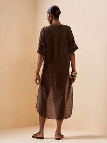 Zivah 2025 Casual Resort Elegant Brown Kaftan - Brown - View 3