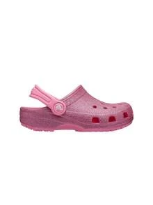 Crocs Classic Glitter Kids Clog Pink Lemonade CR206992 - Pink - View 1