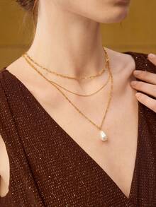 MOTF PREMIUM 3PCS GEOMETRIC CHARM NECKLACE - Gold - View 6