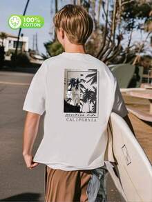 algodón puro boys  t shirts camisas para niño  boys clothes ropa de niño boy clothes boy clothes for kids graphic kids clothes boys boy clothes teen boy clothes boy shirts cute tops - Blanco - Ver 1