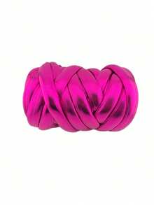 500克闪亮金属粗线（仿皮冰岛羊毛） - 超大粗线，适用于DIY毯子、包包、枕头、地毯和宠物床，闪光PU工艺纱线，不掉毛纤维，巨型钩针编织套装 - 彩色 - 查看 27