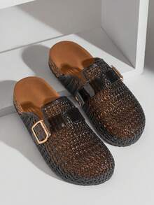 Solezae Women's Fisherman Clear Jelly Mesh Beach Flats– Soft & Vacation-Ready - Black - View 3