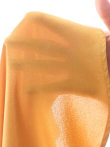 Loose Casual Retro Pattern Notched-Neck Long Sleeve Dress For Baby Girl - Yellow - View 7