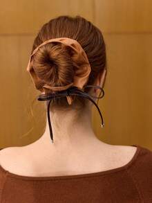 MOTF PREMIUM CHAMPAGNE FAUX SILK SCRUNCHIE - Brown - View 7