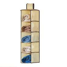 Bolsa de almacenamiento colgante plegable de un solo juego para ropa, sombreros y múltiples rejillas - multicolor - Ver 20