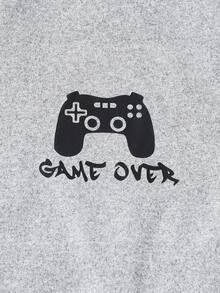 4件装男童及青少年纯色及游戏图案休闲打底衫