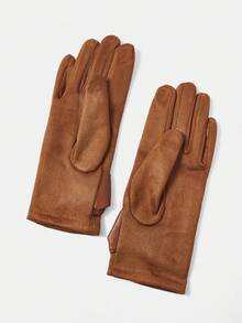MOTF PREMIUM SUEDETTEN FLEECE-LINED FASHION GLOVES - Coffee Brown - View 4