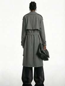 LYSMO 秋冬季双排扣系带风衣