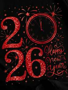 Manfinity Homme 男士极简印花圆领短袖T恤 - 黑色 - 查看 2