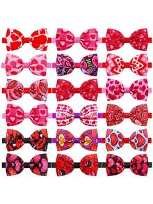 PETSIN 1 chiếc nơ đeo cổ cho thú cưng; Nơ hình trái tim, lãng mạn, màu hồng dành cho ngày Valentine; Nơ có thể điều chỉnh; Phụ kiện thú cưng cho ngày Valentine. - Nhiều màu - Xem 8