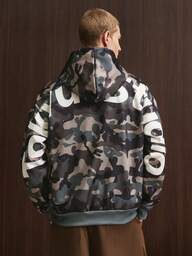 TOKVUE Herrtröja i gatustil med kamouflagemönster och välvd bokstavsdesign, lämplig för utomhusmusikfestivaler, nattklubbar, barer, present till pojkvän/make, årsdagspresent