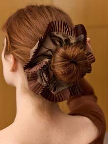 MOTF PREMIUM 香槟色仿丝绸发圈 - 棕色 - 查看 7