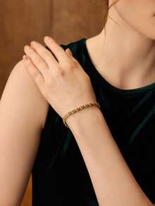 MOTF PREMIUM 女士链式手链 - 金黃色 - 查看 4