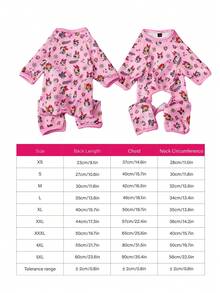 THE POWERPUFF GIRLS X PETSIN 1件兔子小女巫字母闪电爱心印花宠物连体衣玫瑰红运动风亲肤透气宠物服装 - 彩色 - 查看 3