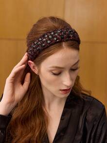 MOTF PREMIUM NEW AUTUMN/WINTER BRAIDED HEADBAND - reddish brown - View 5