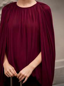 Ontre 2026SS Women's Sleeveless Knit Top, Deep Gray, Minimalist & Elegant, Suitable For Holiday Party, Office, Casual, Versatile - Burgundy - View 6