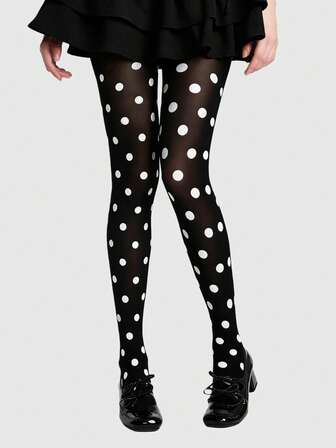 Grunge Punk 1 Paar Gothic Punk-Stil schwarz & gestreifte Strumpfhosen, Halloween