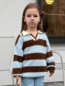 DAZY Young Girls Striped Turtleneck Sweater, Fall