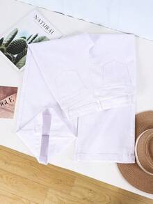 HIMARRI Pantalón de Mezclilla dama Pantalones anchos mujer pantalones vaqueros para mujer pantalones de mujer pantalones vaqueros pantalon de mezclilla dama pantalon de mezclilla dama - Blanco - Ver 3