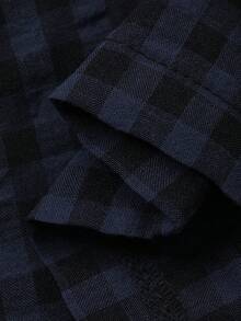 DAZY بيجامة فضفاضة بأكمام فانوس مربعة للفتيات المراهقات، ملابس خريفية للفتيات المراهقات - أزرق بحري - مشاهدة 8