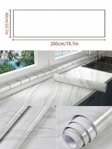 1 Roll Self Adhesive Marble Pattern Paper 40cmx1m 40cmx2m Waterproof Oilproof Heat Resistant Peel Stick Wallpaper For Kitchen Cabinet Countertop Furniture DIY Renovation Decor - Apricot - View 6