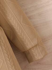 SHEIN Chaqueta casual con capucha de manga larga y textura para niña, otoño/invierno - Marrón - Ver 6