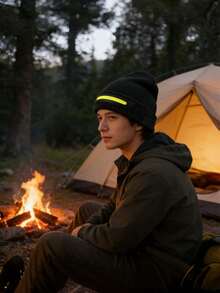 Teckwe USB发光帽 LED针织帽 手电筒帽，户外跑步骑行 - 彩色 - 查看 5