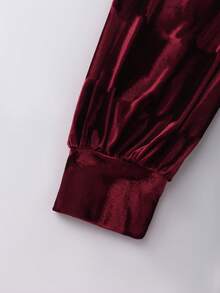 SHEIN Franclia Women's Long Sleeve Wrap Around Loose Jumpsuit - Multicolor - View 3