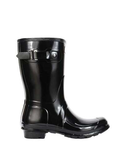 Hunter Original Short Gloss Women's Rain Boots Black WFS1000RGL