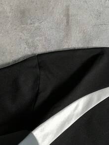 AXEPEAK Áo thun nam tay ngắn cổ tròn phối màu, kiểu dáng thường ngày, thích hợp mặc mùa hè. - màu đen - Xem 6