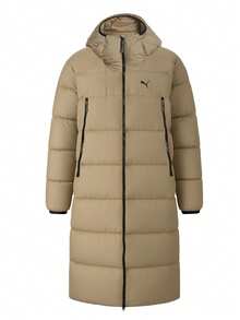 Puma Men Long Hooded Jacket Brown - Brown - View 1