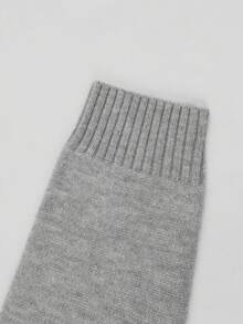 Franclia Áo len dệt kim dáng rộng màu trơn, cổ tròn, màu trơn, kiểu Hàn Quốc thu đông, đính nơ, khoét lỗ, đa năng, cỡ lớn, dành cho nữ, áo len xám, áo len chui đầu cho nữ, áo len dễ thương, áo len nơ, áo len nữ. - Xám - Xem 5