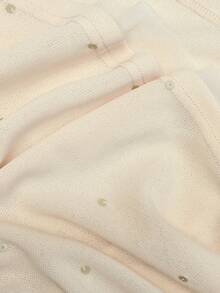 Auralis 大码女士优雅亮片吊带系带上衣，夏季 - 杏色 - 查看 8